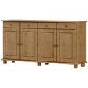 Ver imagem 1 de Balcao Madeira Maciça 4 Portas 4 Gavetas 169 Cm 8929 Freijo Milani Store Freijo