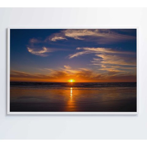 Quadro por do Sol em Cape Town - 90x60 Cm - Adesivo Fotográfico