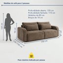 Ver imagem 3 de Sofá Cama 3 Lugares Retrátil e Reclinável 196cm Montreal