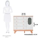 Ver imagem 2 de Kit Quarto de Bebê Berço com Cômoda Pingo Cor Branco/amêndoa