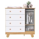 Ver imagem 6 de Kit Quarto de Bebê Berço com Cômoda Pingo Cor Branco/amêndoa