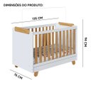 Ver imagem 5 de Kit Quarto de Bebê Berço com Cômoda Pingo Cor Branco/amêndoa