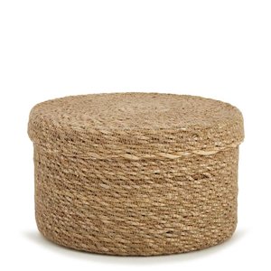 Cesto Decorativo em Fibra Natural com Tampa 13cm 18608m Mart
