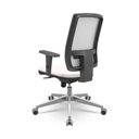Ver imagem 3 de Cadeira Brizza Presidente Tela Assento Vinil Eco Branco Base Aluminio Regulagem Slider - 74827