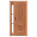 Ver imagem 1 de Kit Porta de Madeira Maciça PE21 para Vidro Lateral de Cedro Arana Esel-2.13(A)X1.20(L)-Lado Direito
