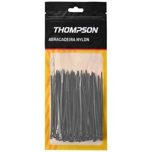 Kit 2 Abraçadeira Preta 4,8x250mm com 100 Unidades Thompson