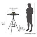 Ver imagem 6 de Conjunto Mesa Bistrô Viena e 2 Banquetas Barcelona 96cm Preto - Salaone