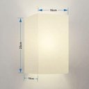 Ver imagem 2 de Arandela Retangular Retro Vivare Md-2002 Cúpula em Tecido 25-16x10cm - Bivolt Branco 127-220v