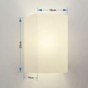 Ver imagem 4 de Arandela Retangular Retro Vivare Md-2002 Cúpula em Tecido 25-16x10cm - Bivolt Branco 127-220v