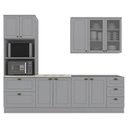 Ver imagem 1 de Cozinha Modulada 5 Pecas 272 Cm Ce377 Americana Cinza Calcare Henn