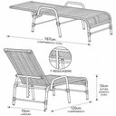 Ver mais imagens de Kit 2 Espreguiçadeiras Doha Mesa Garden Corda Náutica Piscina Jardim Área Externa Trama Original