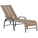 Ver imagem 2 de Kit 2 Espreguiçadeiras Doha Mesa Garden Corda Náutica Piscina Jardim Área Externa Trama Original