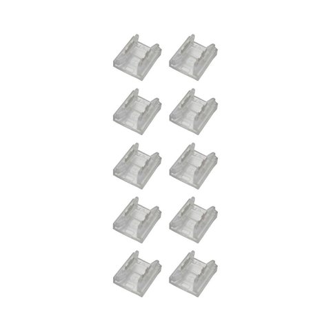 Kit 10 Emendas Conector Astraled Reto para Fita de Led 10mm Em-035