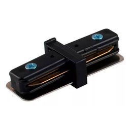 Conector Emenda Eletrificado Reta para Trilho Reforçado Preto - 1