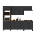 Ver imagem 2 de Cozinha Modulada 5 Peças 1 Torre Quente 2 Balcão com Tampo 2 Aéreos 100% MDF Bari