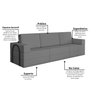 Sofá Cama à Vácuo 3 Lugares Linha Modular Flip Magic - 13
