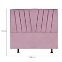 Ver imagem 3 de Cabeceira Estofada Cama Casal Queen Size 160 Cm Louise Suede:rosa