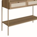 Ver imagem 5 de Aparador 2 Gavetas 103cm Palhinha Pés Metálicos 28936 Oslo Artesano - Nero/dourado