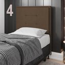 Ver imagem 4 de Cabeceira Onix Cama Box Solteiro 90cm Suede Marrom