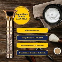 Cortador de Cabelo e Barba Titanium - Li-ion - 4 Pentes - Usb - 4