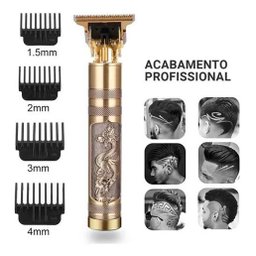 Cortador de Cabelo e Barba Titanium - Li-ion - 4 Pentes - Usb - 2