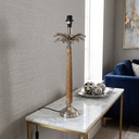 Ver imagem 3 de Abajur de Mesa com Cúpula Cônica Branca Madeira Natural e Metal Prateado Luxo E27 66 cm