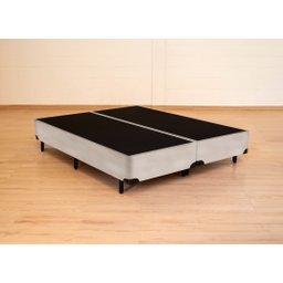 Cama Box King Size Bipartida Serenelife - Suede Bege Claro - 3