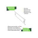 Ver imagem 7 de Puxador de Porta Vidro Pivotante Madeira Branco 60cm Ms Fs