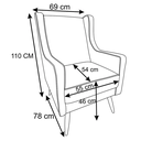 Ver imagem 5 de Poltrona de Amamentação Giovana sem Puff Bebê Completo:tm 702 Linho Areia Claro