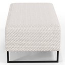 Ver imagem 7 de Kit 02 Puff Decorativo Para Sala de Estar Cléo Base de Ferro Preto 90 cm W01 Bouclê Cru - Lyam Decor