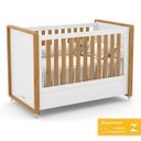 Ver imagem 4 de Dormitório Tutto New 2 Portas, Cômoda 1 Porta, Berço Branco Soft/Freijó com Colchão D18 e Prateleira