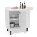 Ver imagem 4 de Balcão de Canto 90cm x 94cm Pérola Yescasa Branco