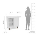 Ver imagem 3 de Balcão de Canto 90cm x 94cm Pérola Yescasa Branco