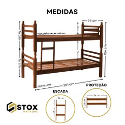 Beliche Reforçada 100% em Madeira Maciça Imbuia - 3