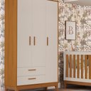 Ver imagem 1 de Guarda-Roupa 3 Portas para Quarto de Bebê Flip Bege/Areia Fosco/Savana
