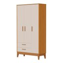 Ver imagem 2 de Guarda-Roupa 3 Portas para Quarto de Bebê Flip Bege/Areia Fosco/Savana