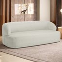 Ver imagem 2 de Sofá 3 Lugares Curvo Orgânico para Sala Living 180cm Barolo L06 Linho Cru - Lyam Decor