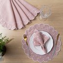 Ver imagem 6 de Kit 24 Pçs 12 Lugares Mesa Posta Sousplat Jogo Americano Poá: Rose