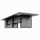 Ver imagem 5 de Mesa de Reunião 360cm Corporativa 6 Pessoas com Caixa de Tomadas Corporate Cinza/Sagrado/Preto