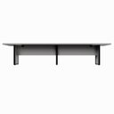 Ver imagem 4 de Mesa de Reunião 360cm Corporativa 6 Pessoas com Caixa de Tomadas Corporate Cinza/Sagrado/Preto