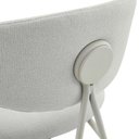 Ver imagem 7 de Banqueta Alta Pilar Assento Tecido Base Aço com Encosto Off White Rivatti Móveis