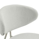 Ver imagem 2 de Banqueta Alta Pilar Assento Tecido Base Aço com Encosto Off White Rivatti Móveis