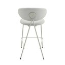 Ver imagem 4 de Banqueta Alta Pilar Assento Tecido Base Aço com Encosto Off White Rivatti Móveis