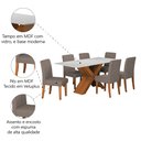 Ver imagem 5 de Conjunto de Mesa Sala de Jantar Tampo com Vidro 1,80m Grécia 6 Cadeiras Trieste Dobuê