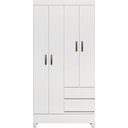 Ver imagem 5 de Guarda Roupas Solteiro Fit 4.2 Santos Andira -4 Portas 2 Gavetas 191x 92 Cm:branco