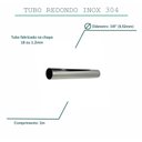 Ver imagem 2 de Tubo inox redondo 3/8 polegadas 9,53mm (tam: 2m) cano aço 304 TUBO INOX 3/8 POLEGADAS TUBO INOX POLI