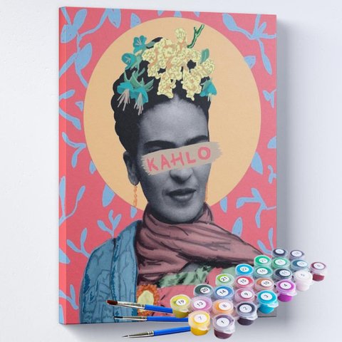 Kit Pintura Terapêutica - Colagem Frida Kahlo
