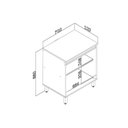 Ver imagem 2 de Balcão Cozinha Movelbento Rebeca c/2 Portas 70cm Mel/Cinza