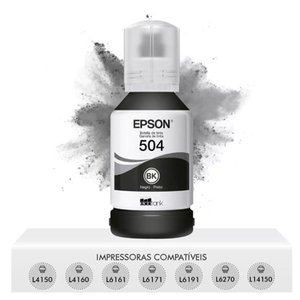 Tinta para Eco Tank Black/preto T504 - T504120 - e Pson Pt 1 Un - (original)