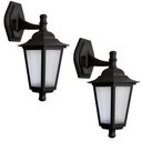 Ver imagem 1 de Kit 2 Arandelas Coloniais Luminária Externa Preta Parede Retrô Jardim 20w Bivolt